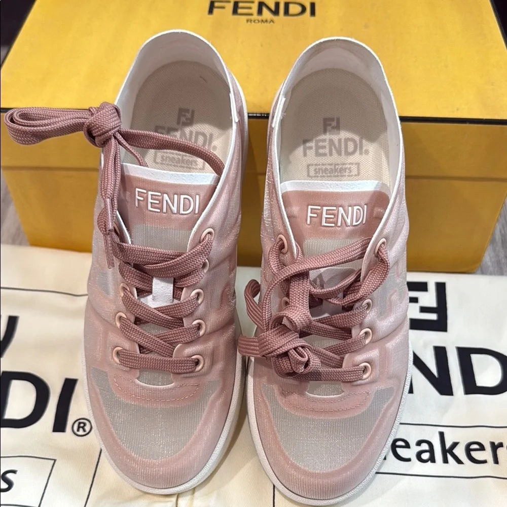 NWT Fendi Pink Sneakers - Picture 3 of 7